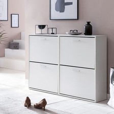 FineBuy scarpiera ribaltabile scarpiera scarpiera armadio corridoio 24 paia scarpe bianco