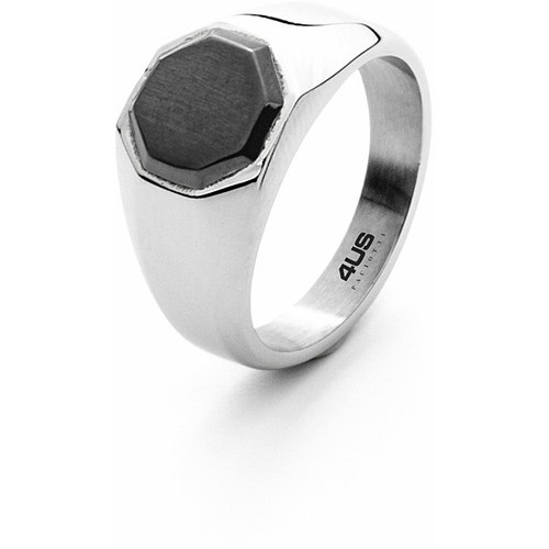 Anello uomo acciaio 4us - anello, cesare