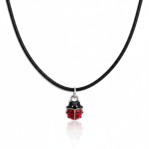 Collana nera con ciondolo - con,
