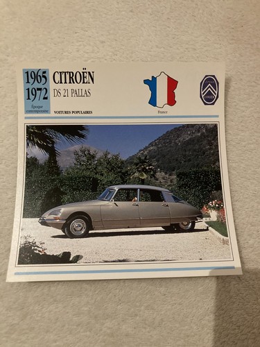 Carte fiche auto - auto, ds