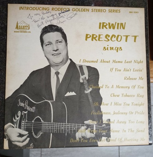 Irwin prescott autographed - prescott,