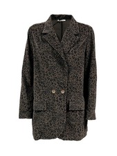 TREBARRABI BEGONIA LISLEO giacca doppiopetto over animalier velluto – 75 cm