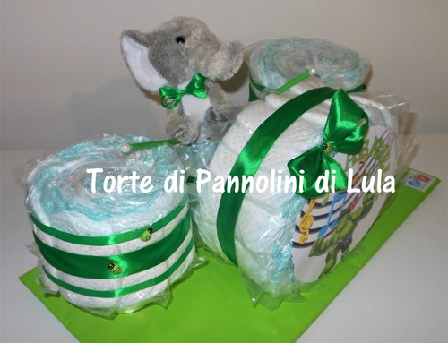 Torta pannolini batteria - batteria, +