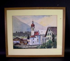 vecchio acquerello - luogo con