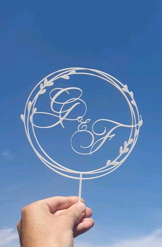 Cake topper con iniziali - topper,