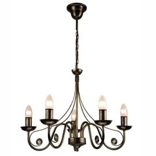 Lampadario nero shabby metallo