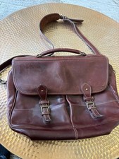 Borsa a tracolla in pelle Tusting Clipper, Made in England