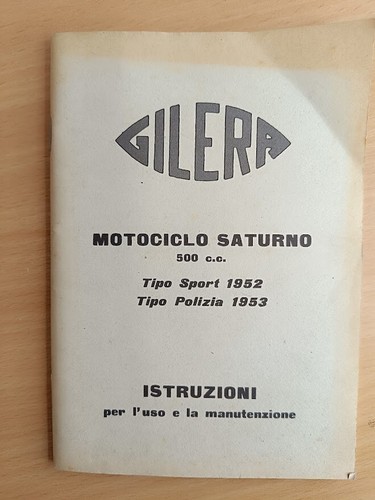Gilera saturno sport 1952 - saturno, uso