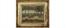 Dipinto olio cartoncino - olio, su