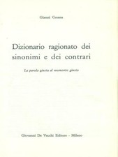 DIZIONARIO RAGIONATO DEI
