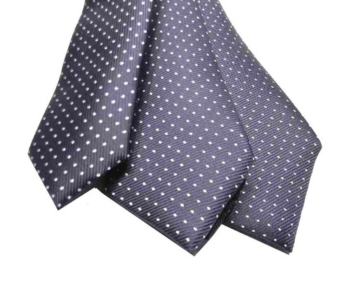 Cravatta blu pois - blu, bianchi