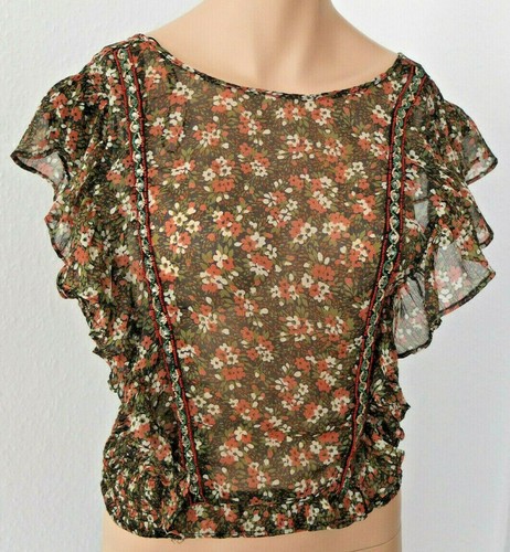 Zara top trasparente volant - trasparente,