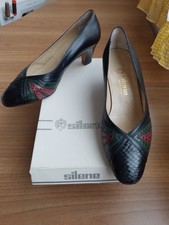Silene scarpe décolleté n.39 MADE IN ITALY in pelle capretto e pitone multicolor