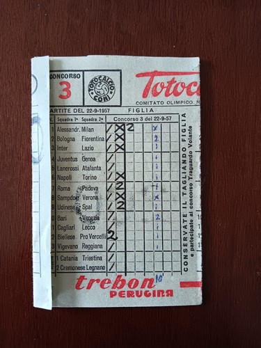Vintage totocalcio sistema - vintage,