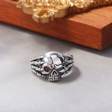 B37 Anello Rubare Halten Un Teschio Argento Sterling 925