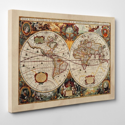 Quadri antica mappa mondo - quadri,