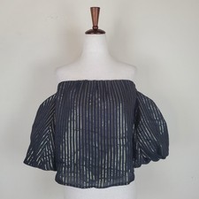 Top Zara blusa media nero oro