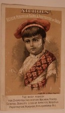Nichols Elixer protossido di corteccia peruviana carta commerciale vittoriana ciarlatano medicina VTC 5