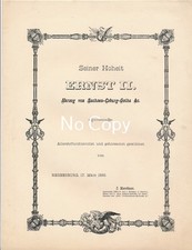 Antico certificato Ernesto II