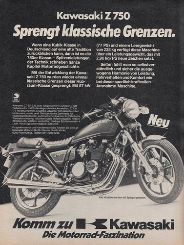 Kawasaki 750 pubblicità - z,