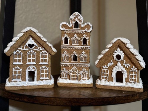 Resin gingerbread houses - resin,