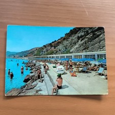 BAGNI - LA SCOGLIERA DEL RISTORANTE TOSCANA ALASSIO CARTOLINA A COLORI VIAGGIATA