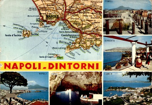 Cartolina napoli dintorni - napoli, e