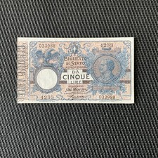 ITALIE: 5 Lire 07/10/1904