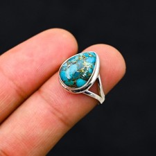 Blu Rame Turchese Anello 925