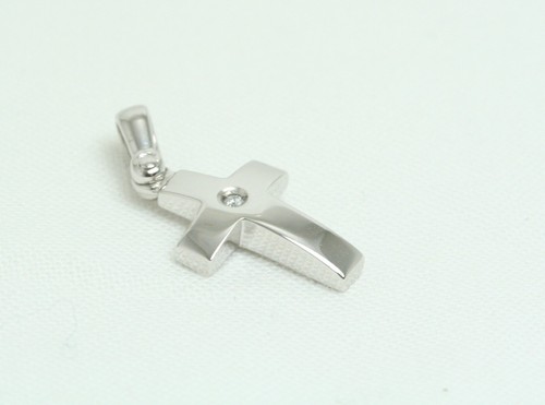 Pendente croce oro bianco - pendente,