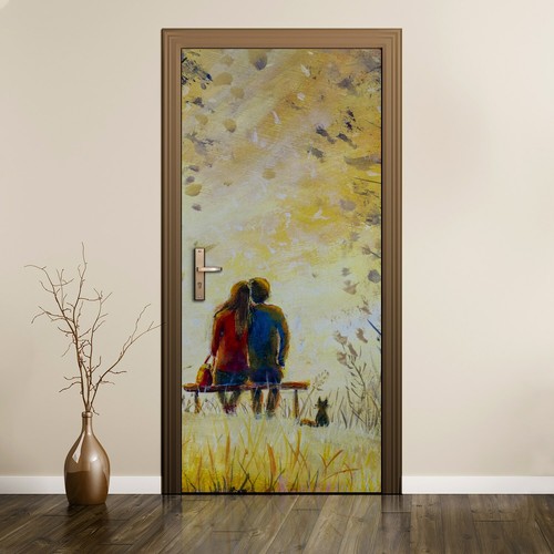Adesivo murale porta - , hd