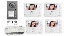 kit videocitofono 4 famiglie quattro urmet  monitor vivavoce 1750/16 mikra