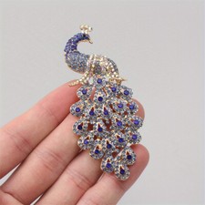 Elegant Peacock Feather Brooch