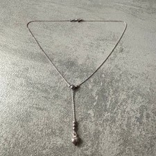 Collana fine e leggera in argento 925, con ciondolo pendente a forma di cuore