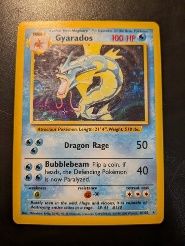 Gyarados base set 6102 - base,