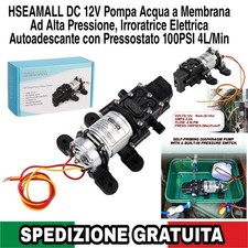 Pompa Acqua Autoadescante a Membrana Ad Alta Pressione DC 12V 100PSI 4L/Min