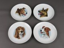 Piatti porcellana cani Kaiser rara serie cagnolini vintage epoca fine XX sec.