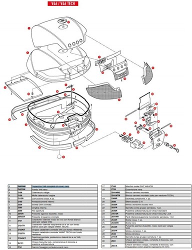Givi coperchio bauletto v46 - coperchio,