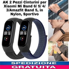 2 Pezzi Cinturini per Xiaomi Mi Band 6/Mi Band 5/Mi Band 4/Mi Band 3/Amazfit Ban