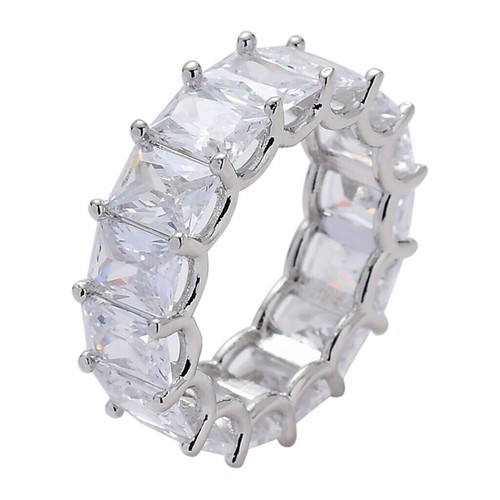 Anello uomo baguette zircone