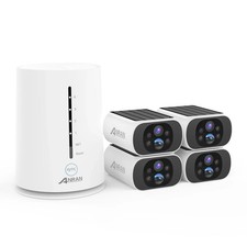 ANRAN Kit Telecamera di Sicurezza Solare, Sistema CCTV Wireless Esterno Casa NVR + SD da 64GB