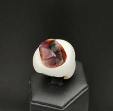 Anello donna fascia bianca