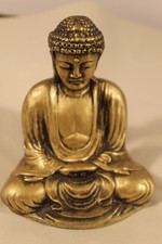 Golden Buddha Statue 6" Resin