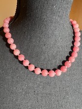 COLLANA GIROCOLLO 45 CM CON PIETRE SEMIPREZIOSE 2-10 MM COLORE ROSA E BIANCO