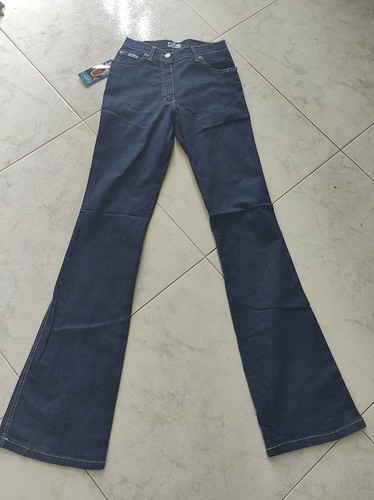 Jeans donna blu zampa vita - blu,