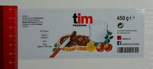 Adesivo sticker vetro nutella - adesivo/sticker:,