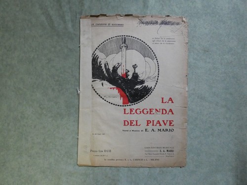 Leggenda del piave versi - del, e