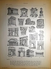 ROMA ANTICA NUMEROSI EDIFICI e