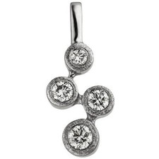 Pendente Con 4 Diamanti