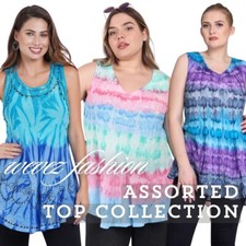 Lotto misto all'ingrosso confezione 10 top estivi casual da sera da spiaggia ...